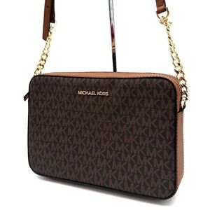 Michael Kors Large EW Crossbody Bag Brown/Gold
